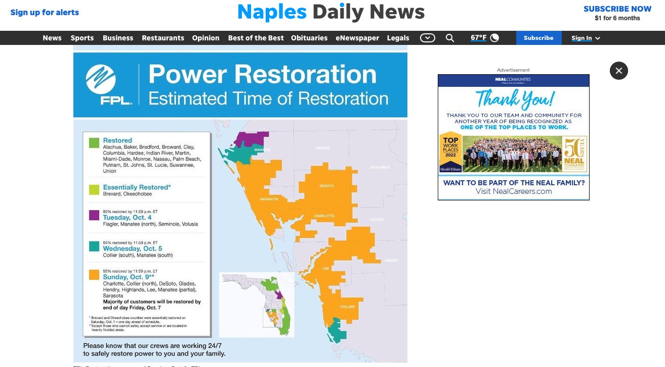 Naples Daily News reporters publish stories, despite power and mobile